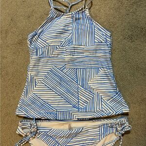 Raisins Blue and White Striped Garment